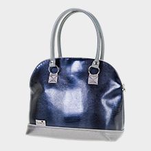 Tascheninspiration mit Kunstleder Metallic Glänzend Marine
