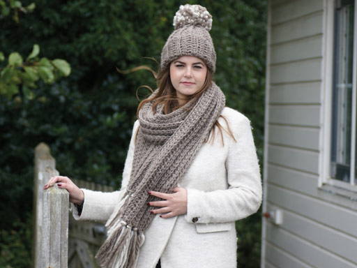 Durable Chunky Mütze mit Pompon