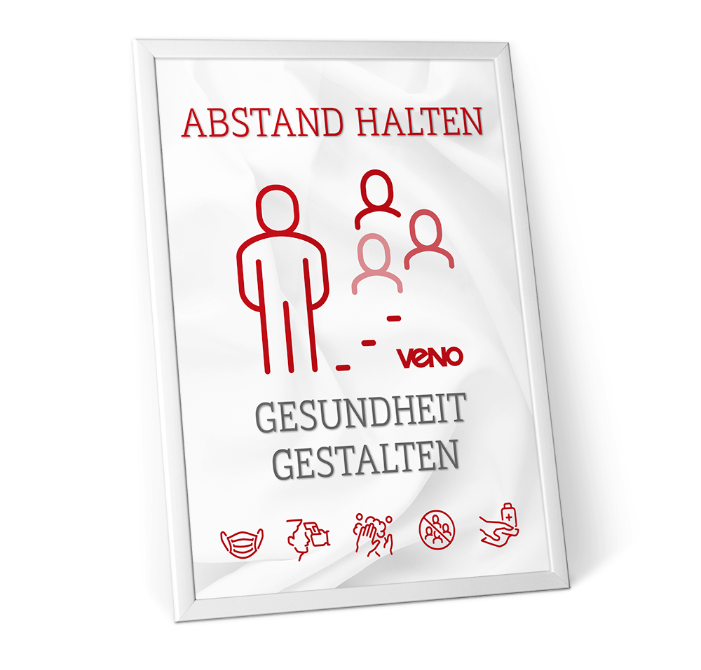Poster - Abstand halten